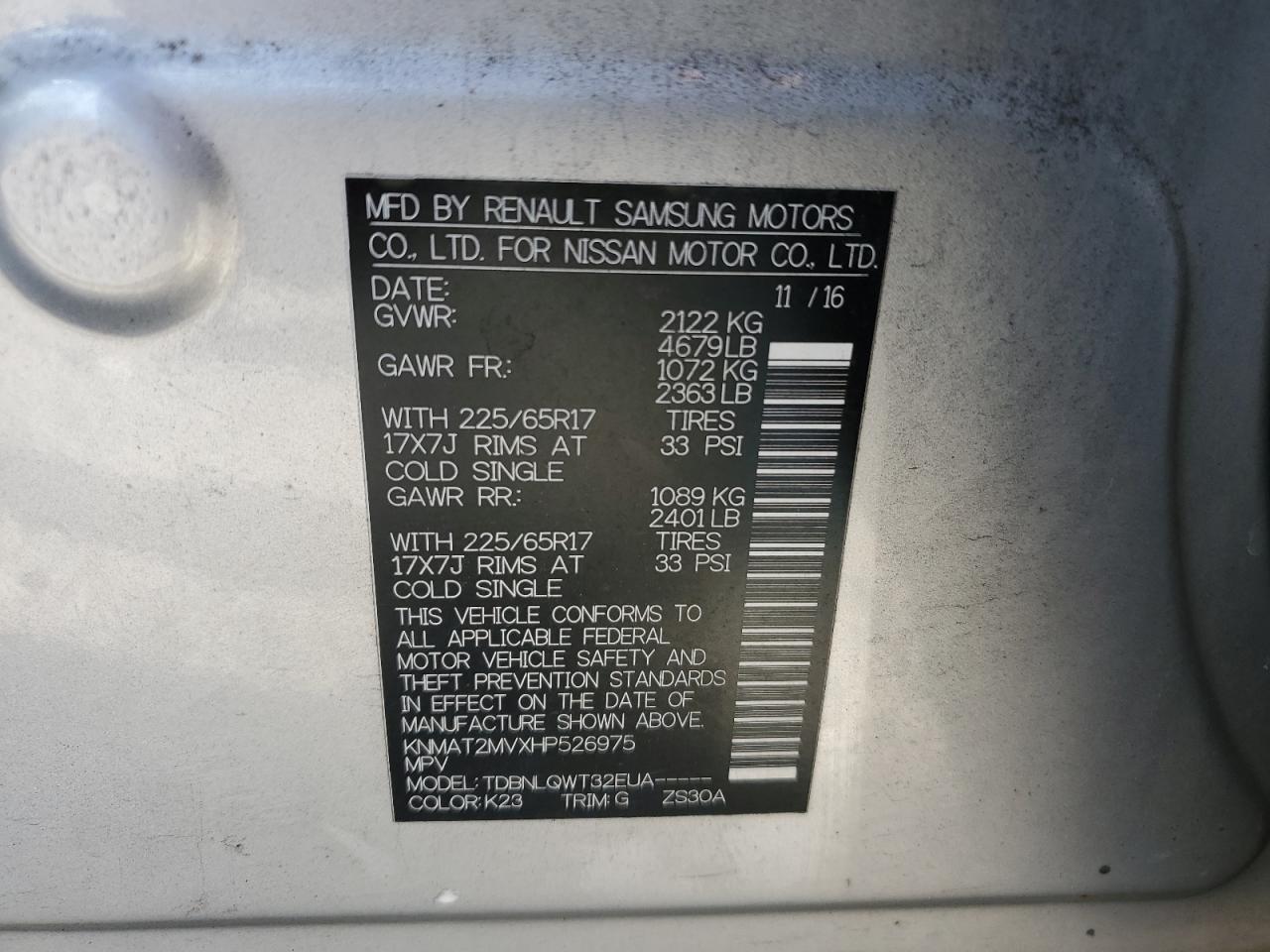 Nissan Rogue S Image 9