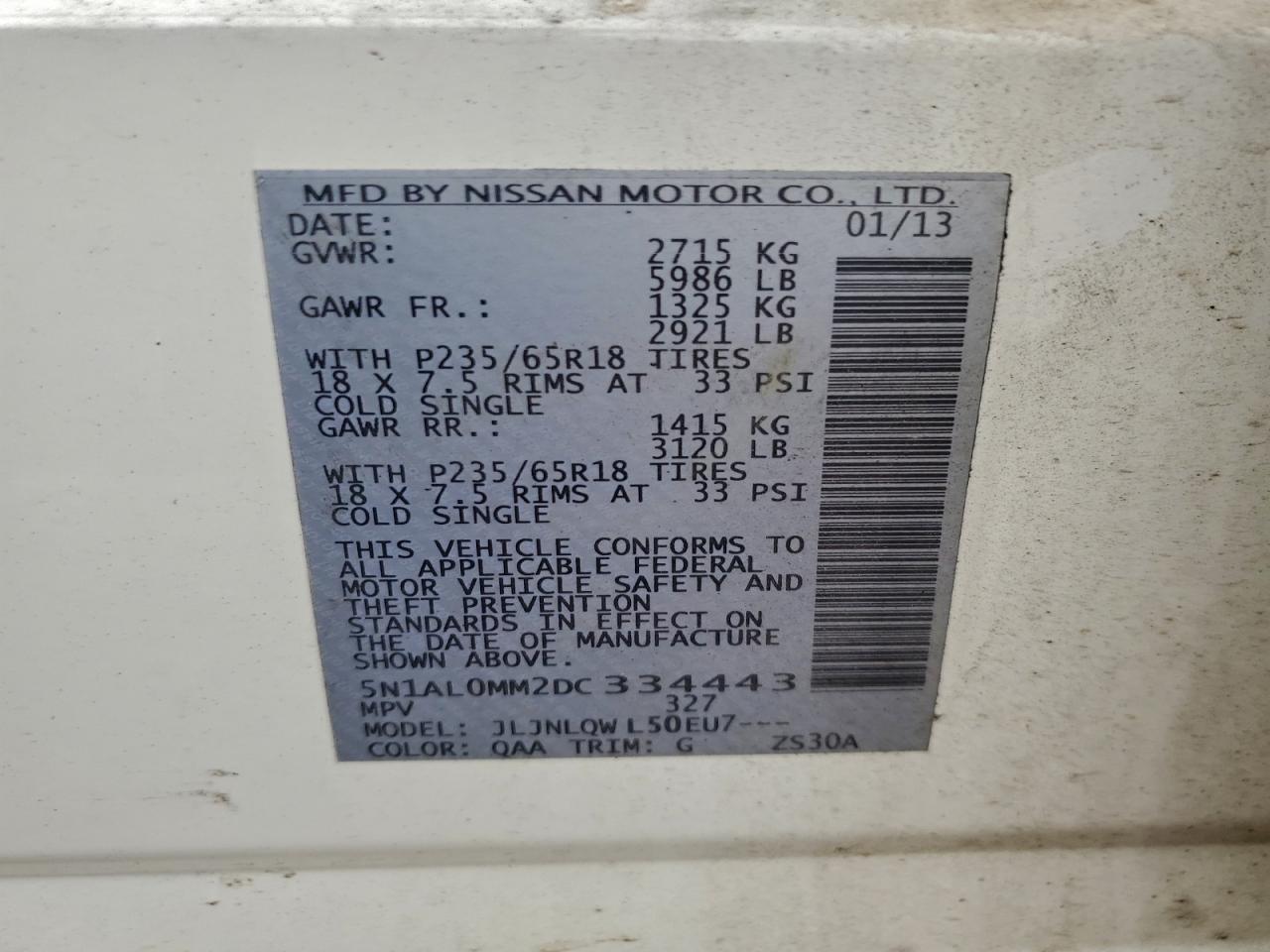 INFINITI JX35 Image 13