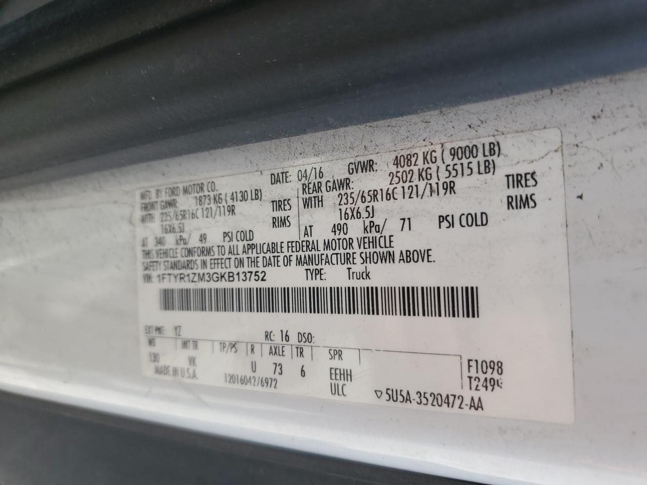 Ford Transit T-250 Image 10